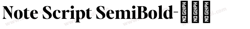 Note Script SemiBold字体转换